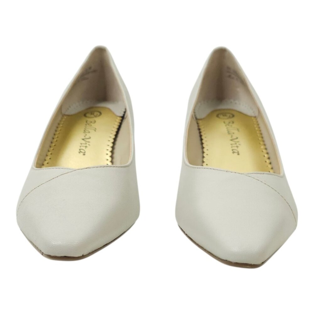 Bella Vita WOW Bone Pump Womens Size 6.5 W Kitten Heel Leather Kidskin NEW - Picture 3 of 15